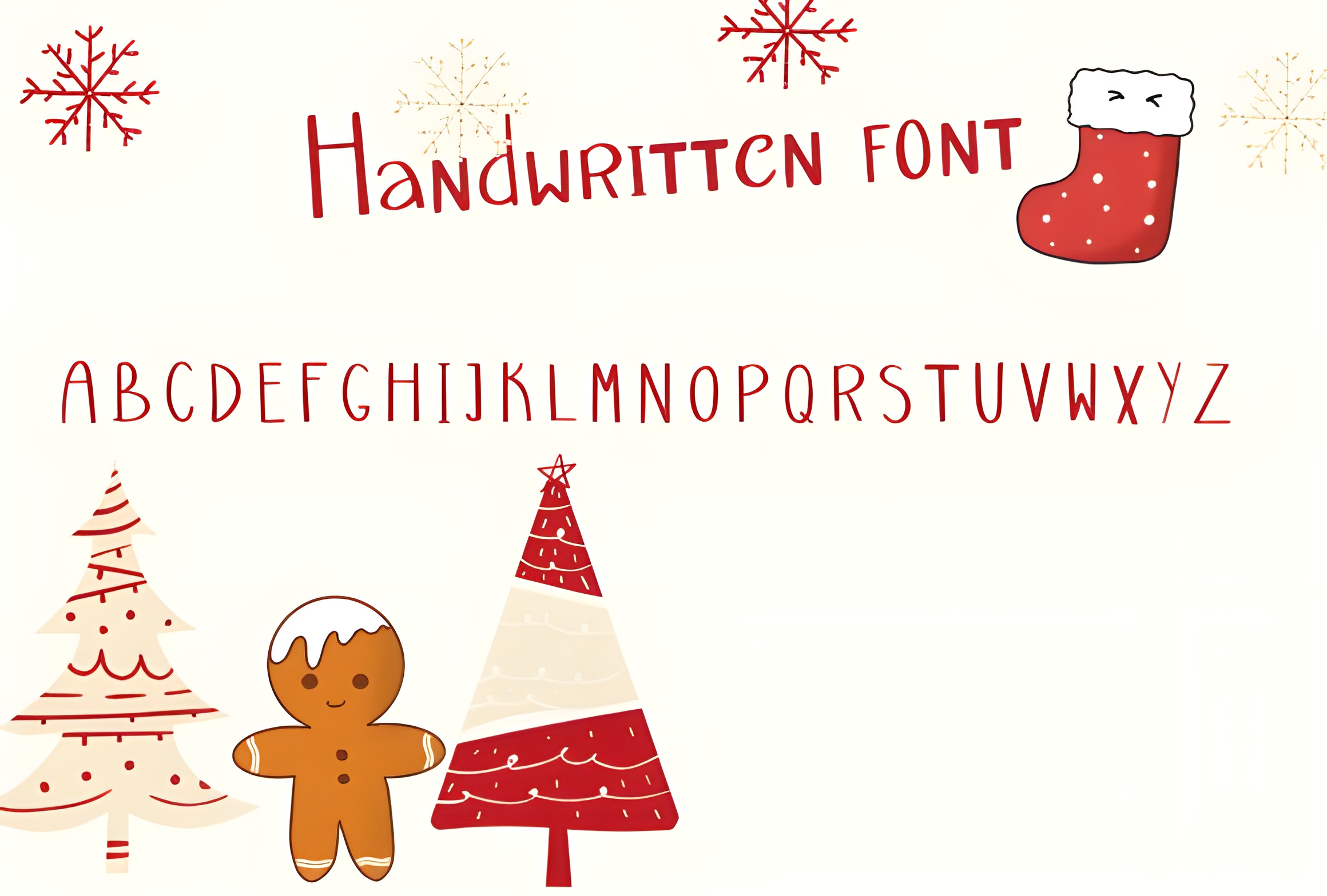 Festive Christmas Handwritten Font - Holiday Typeface
