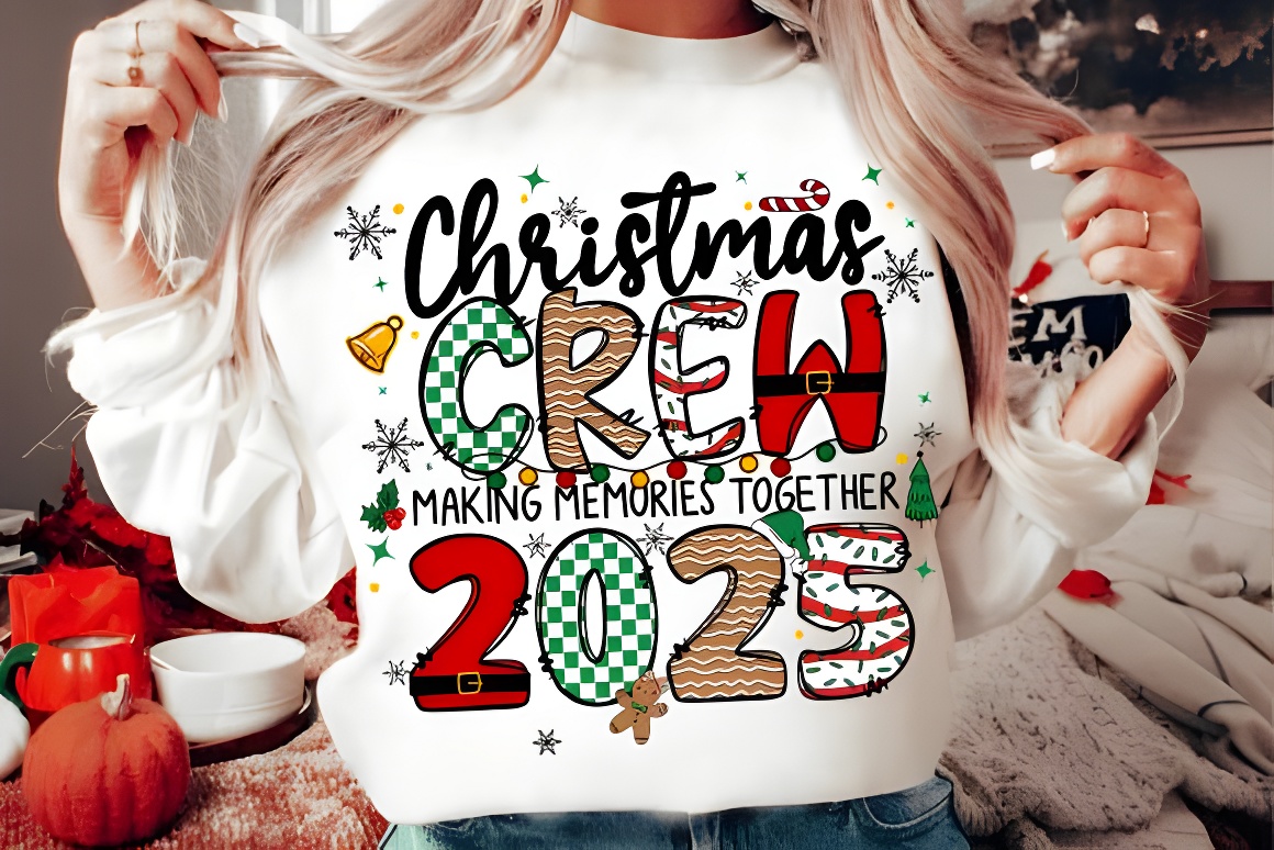Christmas Crew 2025 Family PNG | Holiday Digital Download Graphic